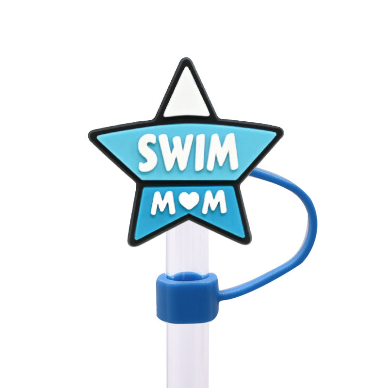 Wholesale Random 100pcs 10MM swimming dust plug straw hat creative DIY cup straw accessories