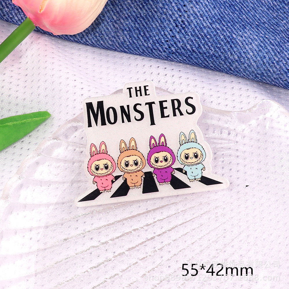 Wholesale 10pcs/ pack Cute Cartoon Character Animal Ornaments Acrylic Pins Cute DIY Accessories