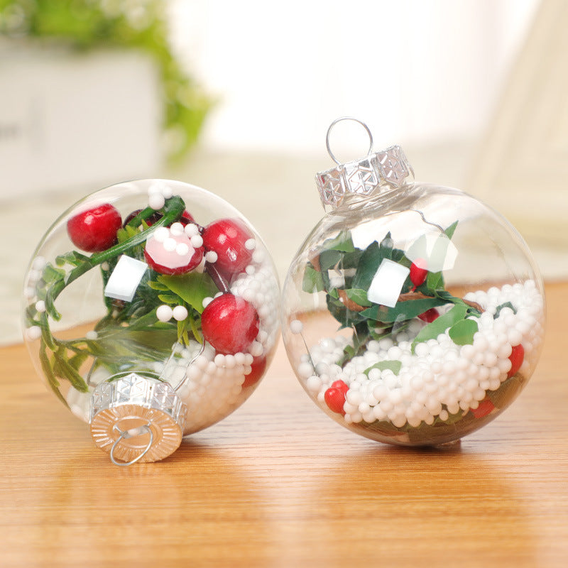 Wholesale Christmas Decoration Transparent Plastic Christmas Balls