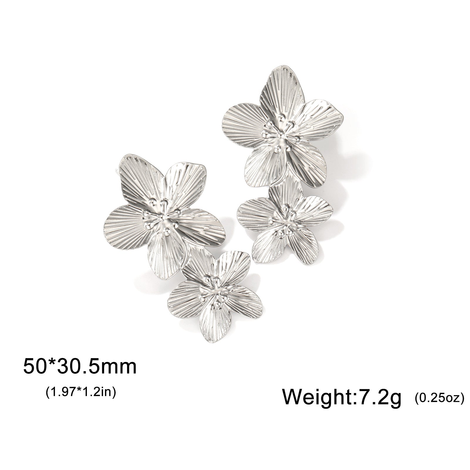 Wholesale Retro exaggerated design petal earrings for women