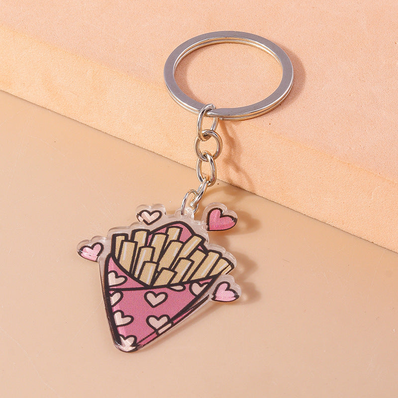 Wholesale Pizza Chips Set Cartoon Cute Keychain