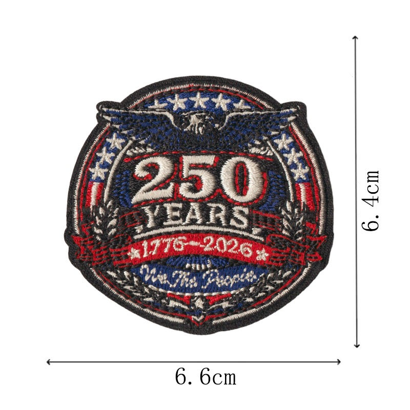 Wholesale Decorative Embroidered Patches 50 Piece Set With Liberty Bell Statue Of Liberty American Flag Design For Towels