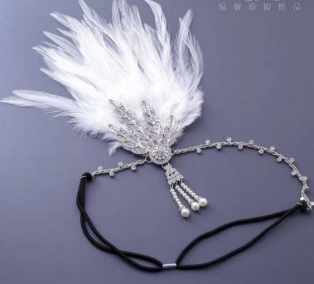 Wholesale Pearl Feather Alloy Headband
