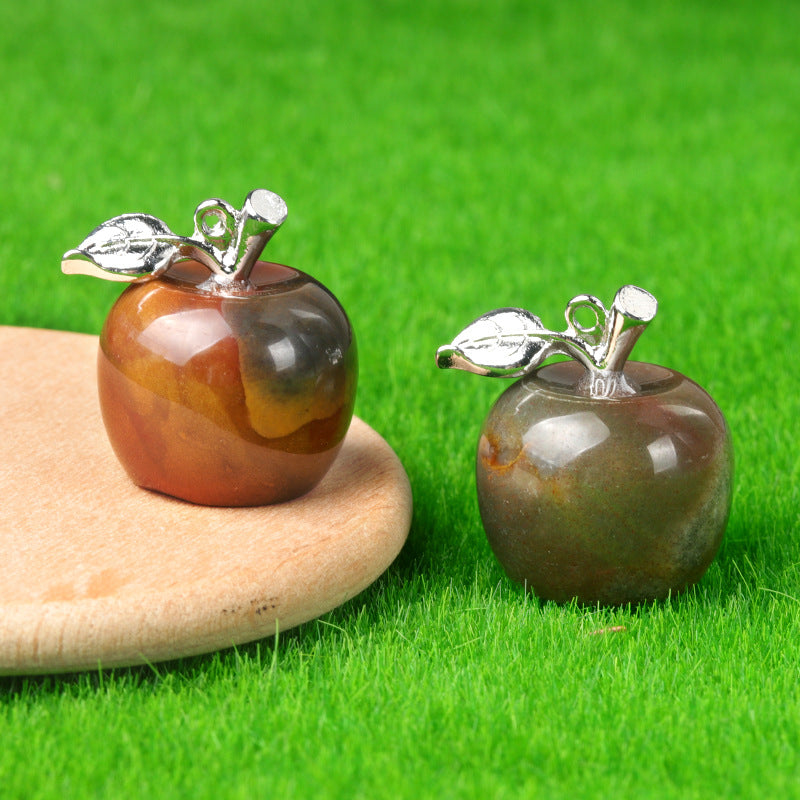 Wholesale Natural Crystal Small Apple Decorative Pendant