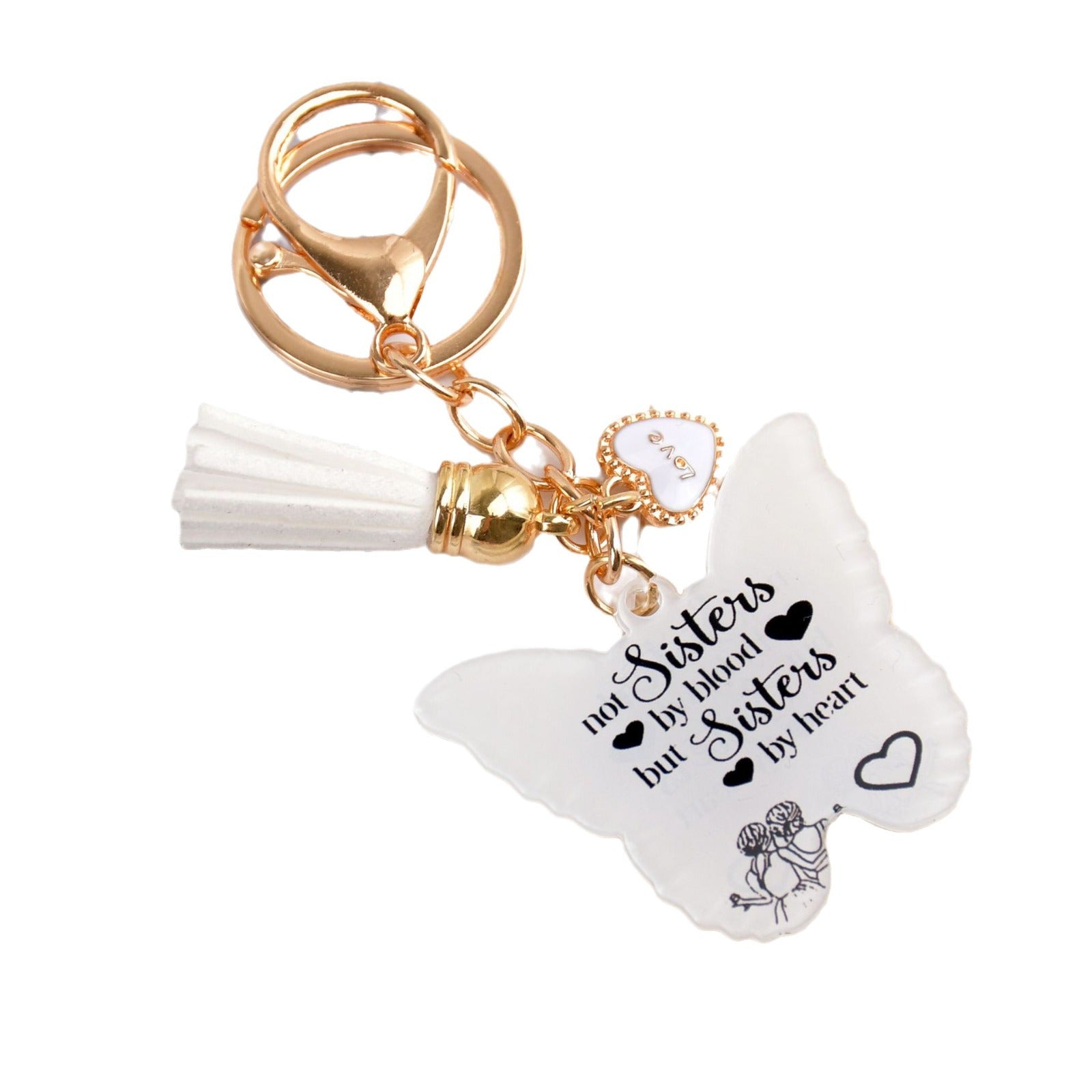 Wholesale Acrylic Butterfly Letter Keychain