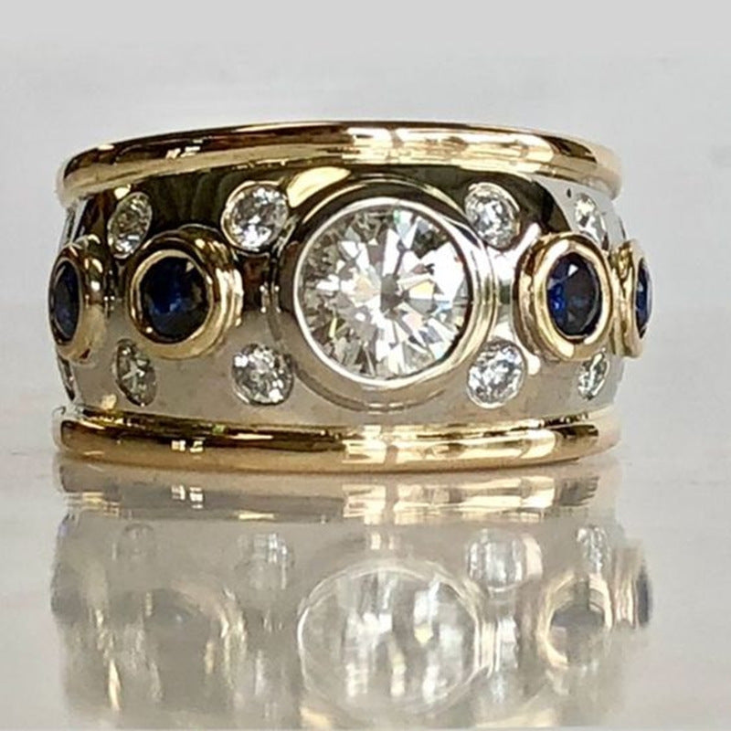 Wholesale Retro-Style Shiny Cubic Zirconia Creative Rings
