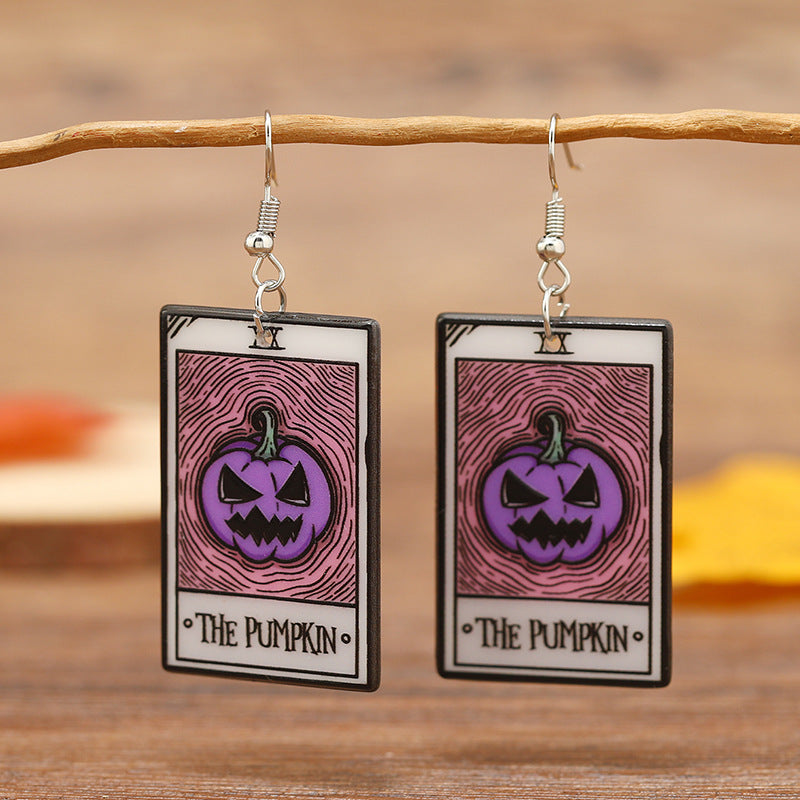 Wholesale Dark Wizard Potion Bottle Ghost Demon Pumpkin Head Magic Potion Acrylic Earrings