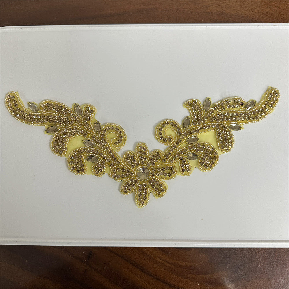 Wholesale Multi colored glass diamond flower water diamond DIY Patches