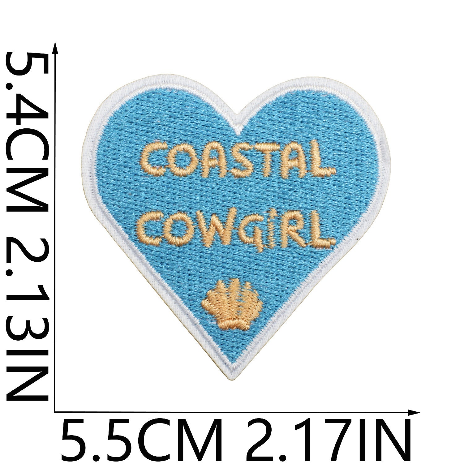 Wholesale Western Cowboy Shell Embroidered Patch Polyester Heat Transfer Applique For Clothing Casual Decorative Accent And Resale