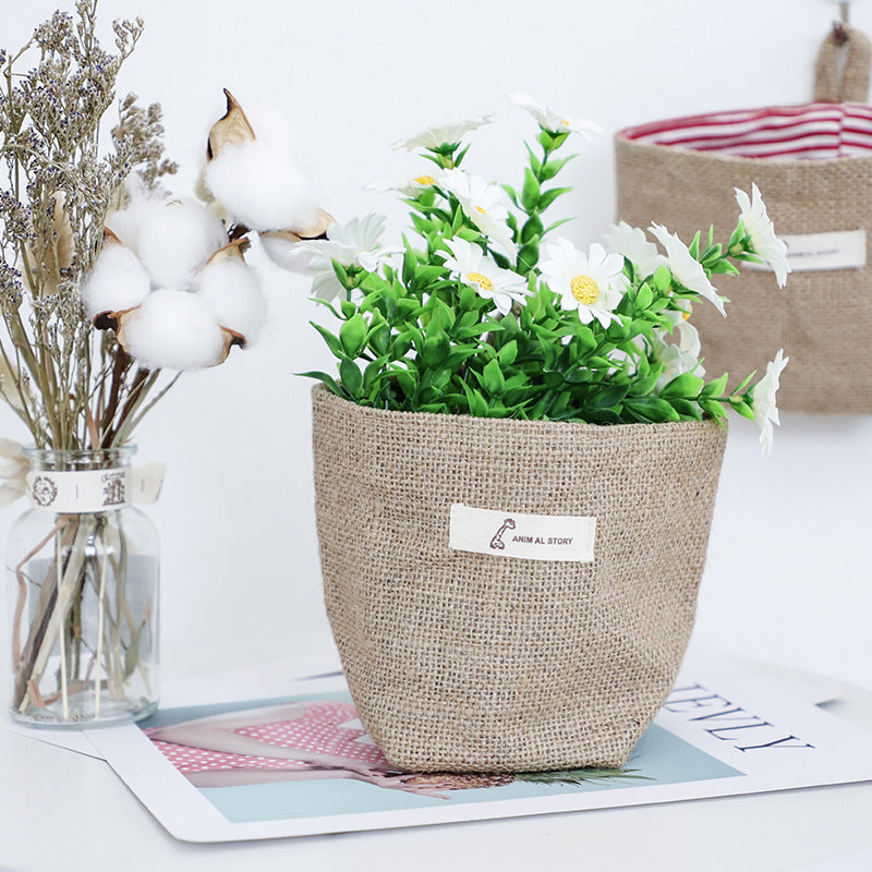 Wholesale Desktop Cotton and Linen Storage Bags