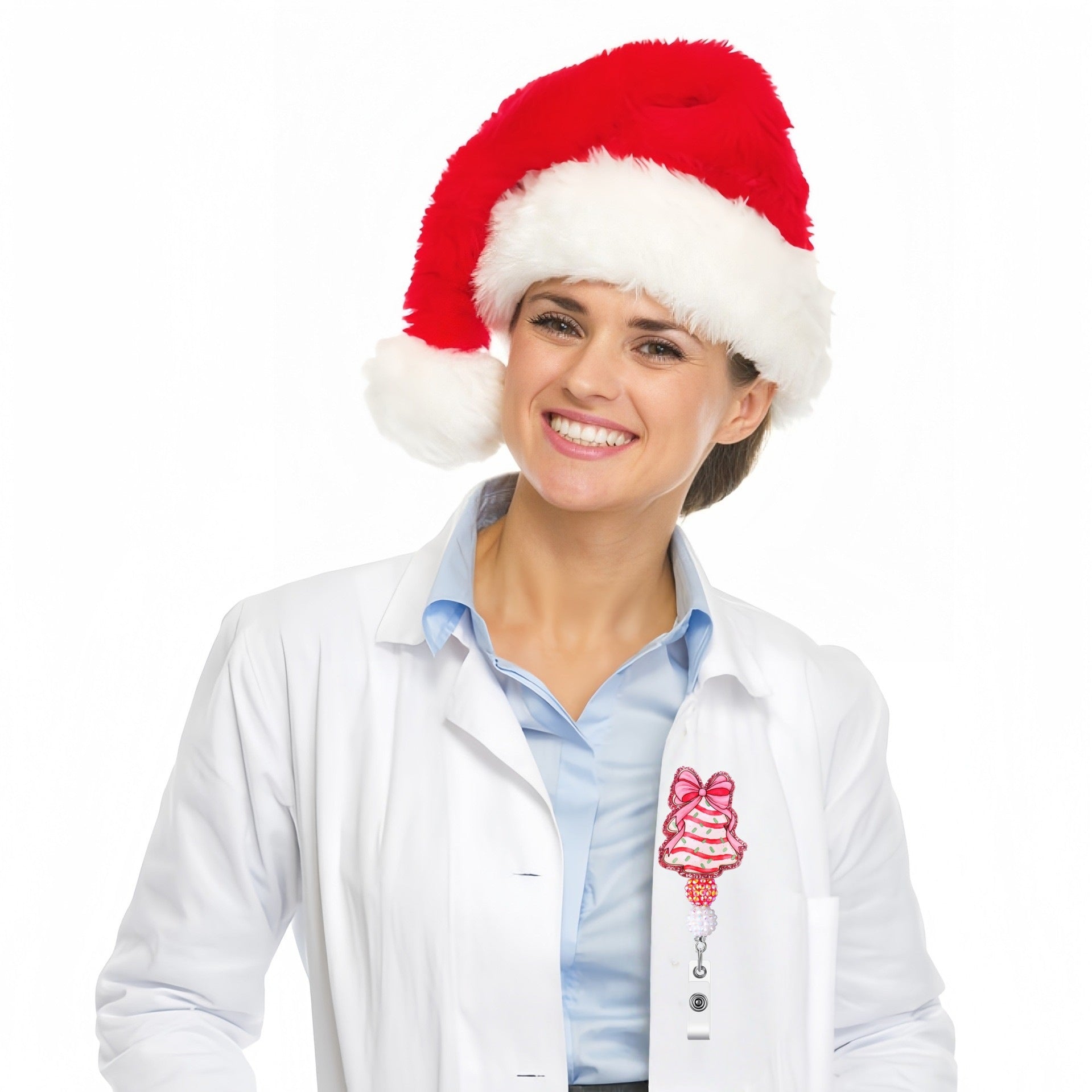 Wholesale Christmas tree elf gnome fairy lights retractable Badge Reels