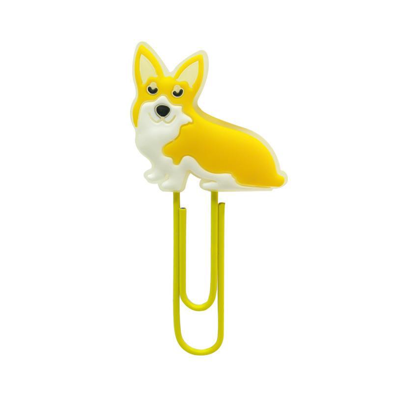 Wholesale 10pcs Animal series animation paper clip luminous paper clipBookmarks