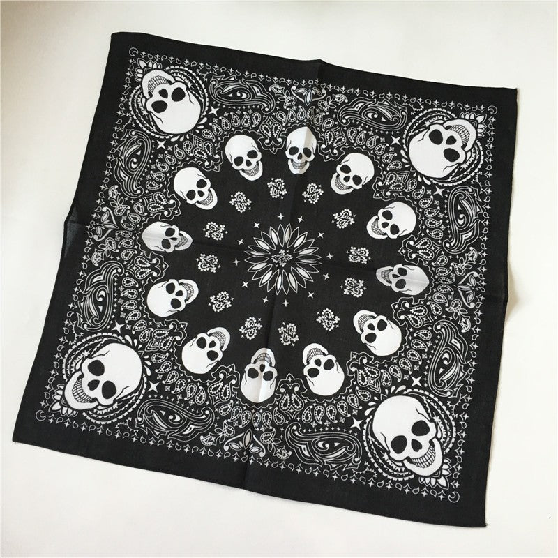 Wholesale Skull Cotton Square Scarf
