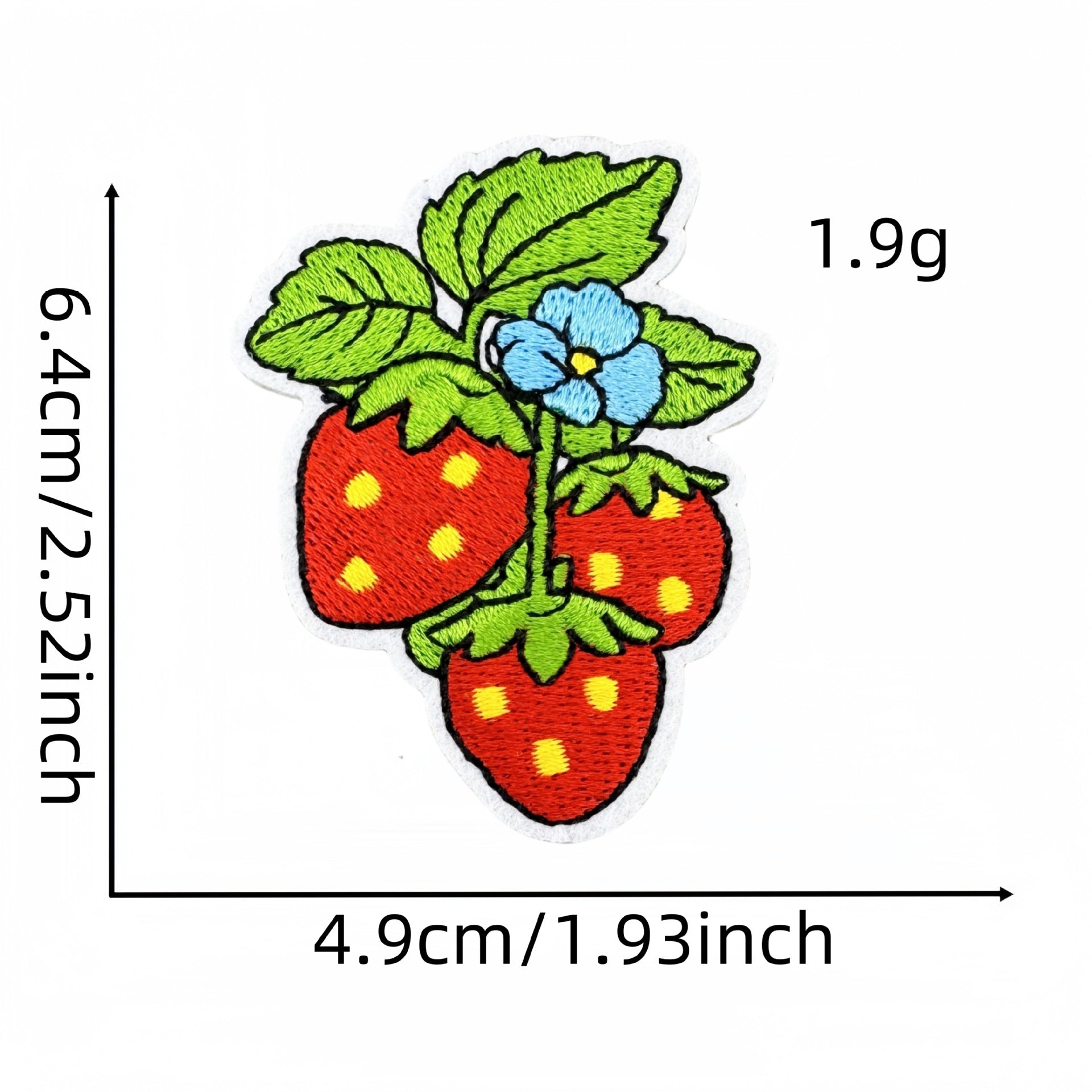 Wholesale Cartoon Strawberry Embroidery Cloth Patch  Embroidery Patch Accessories