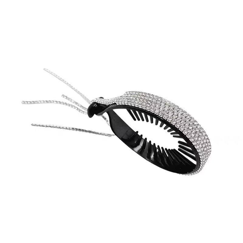 Wholesale Rhinestone Tassel Horsetail Buckle Hair Rings