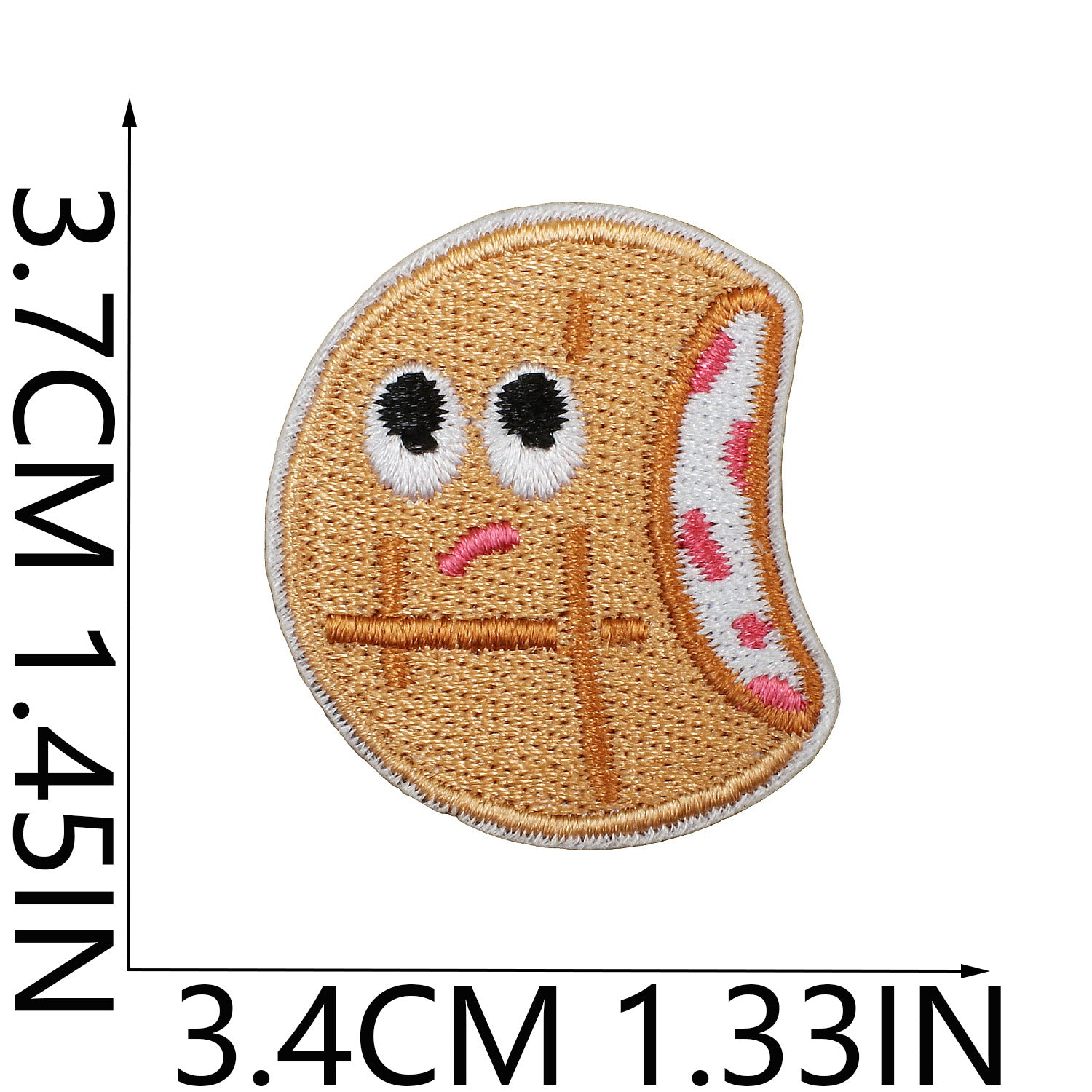 Wholesale Cartoon Matcha Croissant Embroidery Patch For Clothing Hats DIY Craft Decorative Accent