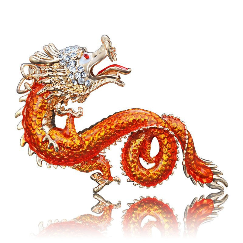 Wholesale Chinese Style Animal Zodiac Dragon Alloy Rhinestone Keychain