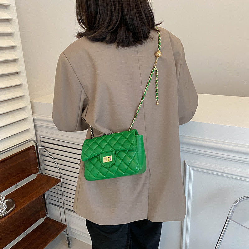 Wholesale Small Golden Ball Diamond Chain Crossbody Shoulder Small Square Bag