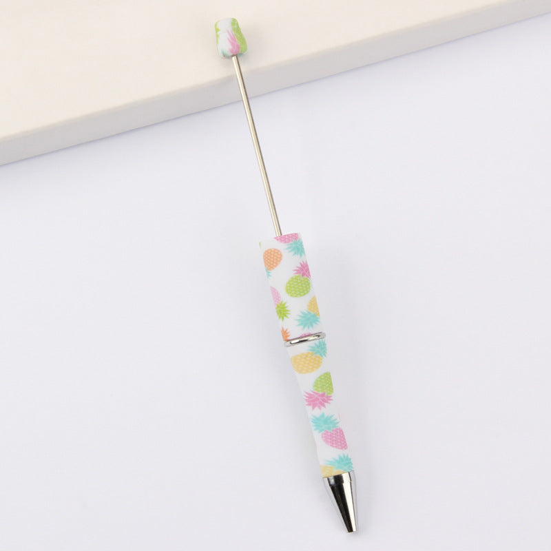 Wholesale Beadable Pens DIY for Beaded Cow Leopard Print Plastic Pen
