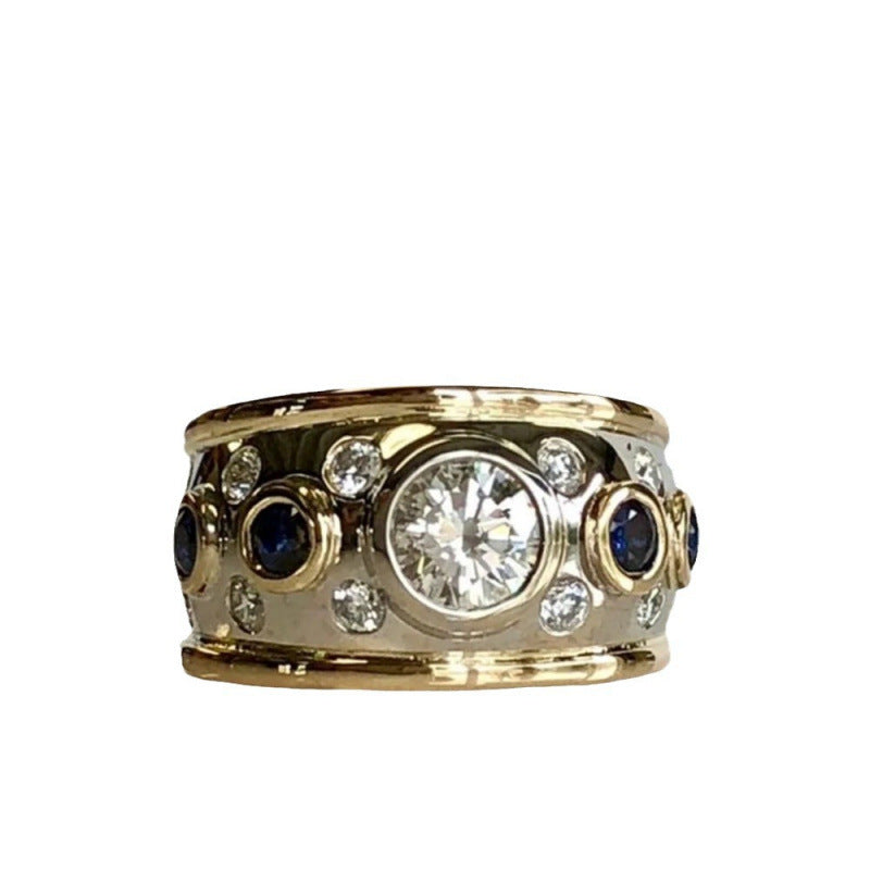 Wholesale Retro-Style Shiny Cubic Zirconia Creative Rings