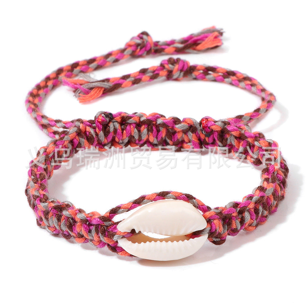 Brazalete trenzado de alambre de concha de concha al por mayor