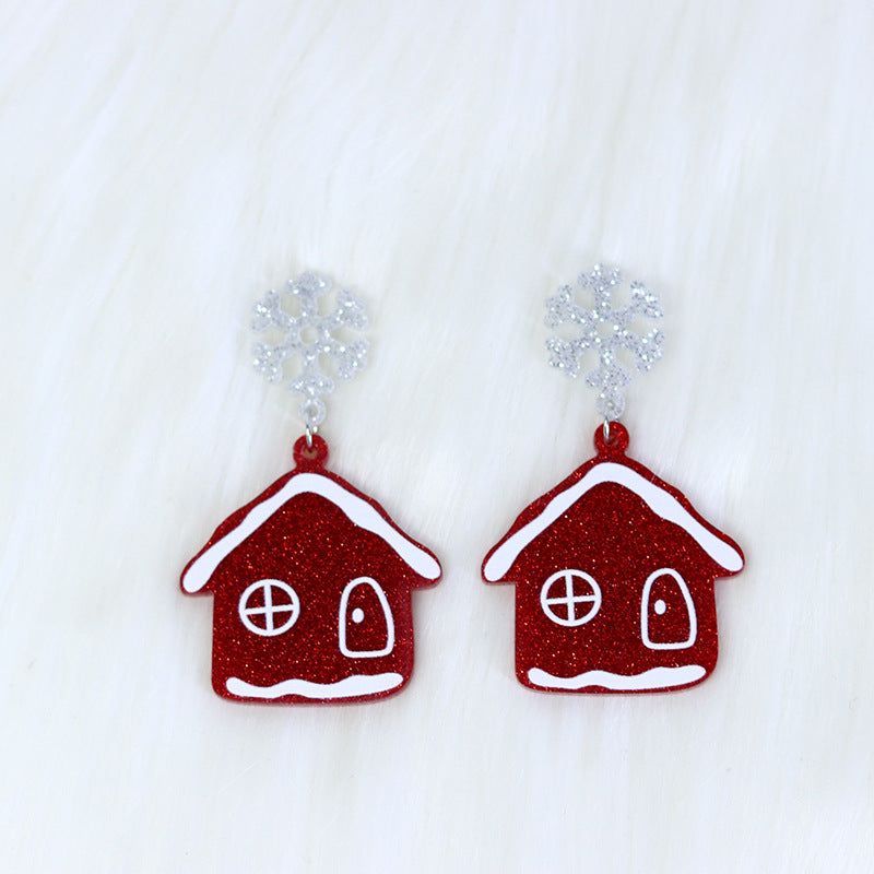 Wholesale Christmas Santa Claus Sweater Bells Acrylic Earrings