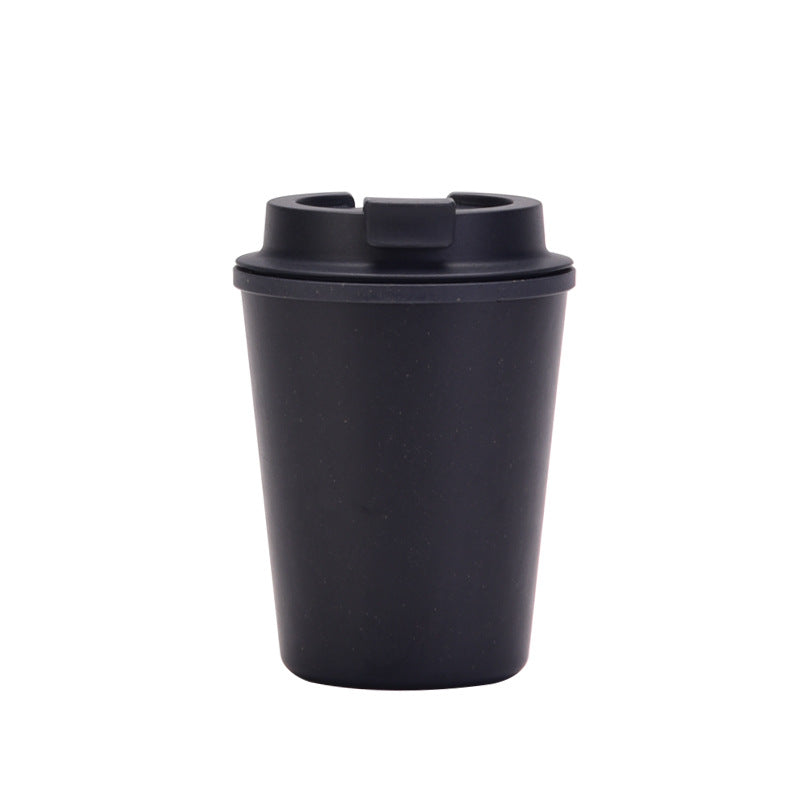 Wholesale Double Layer Water Cup Portable Mini Wheat Straw Coffee Cup
