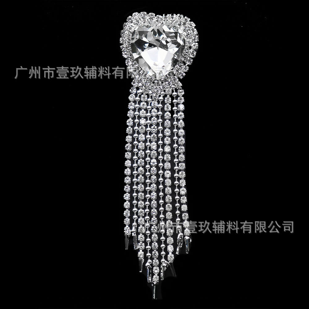 Wholesale Bow Water Diamond Crystal Chest DIY Patches