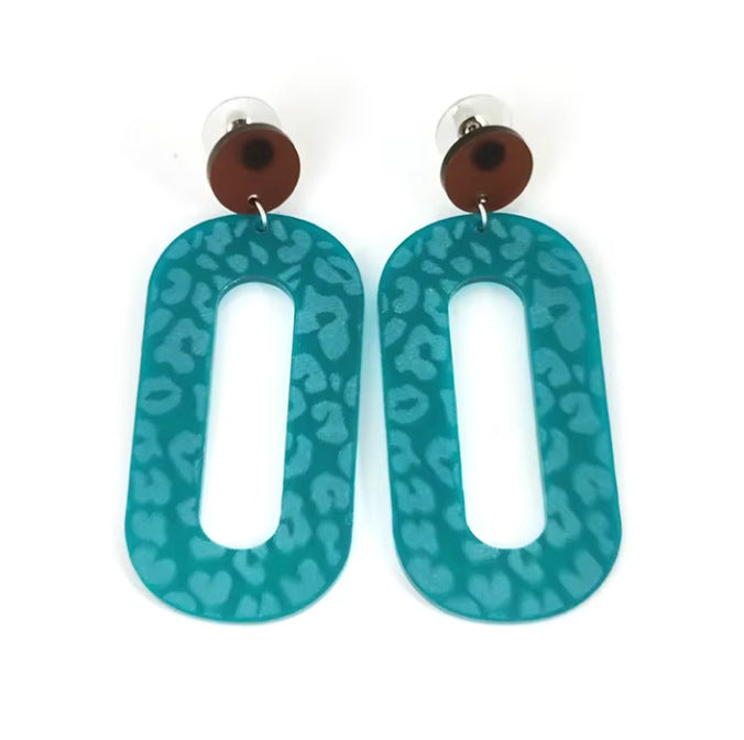 Wholesale Metallic trendy acrylic acetate earrings