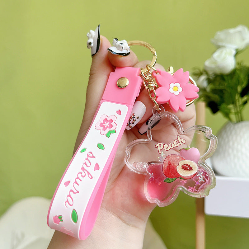 Llavero acrílico al por mayor para frutas engrasadas