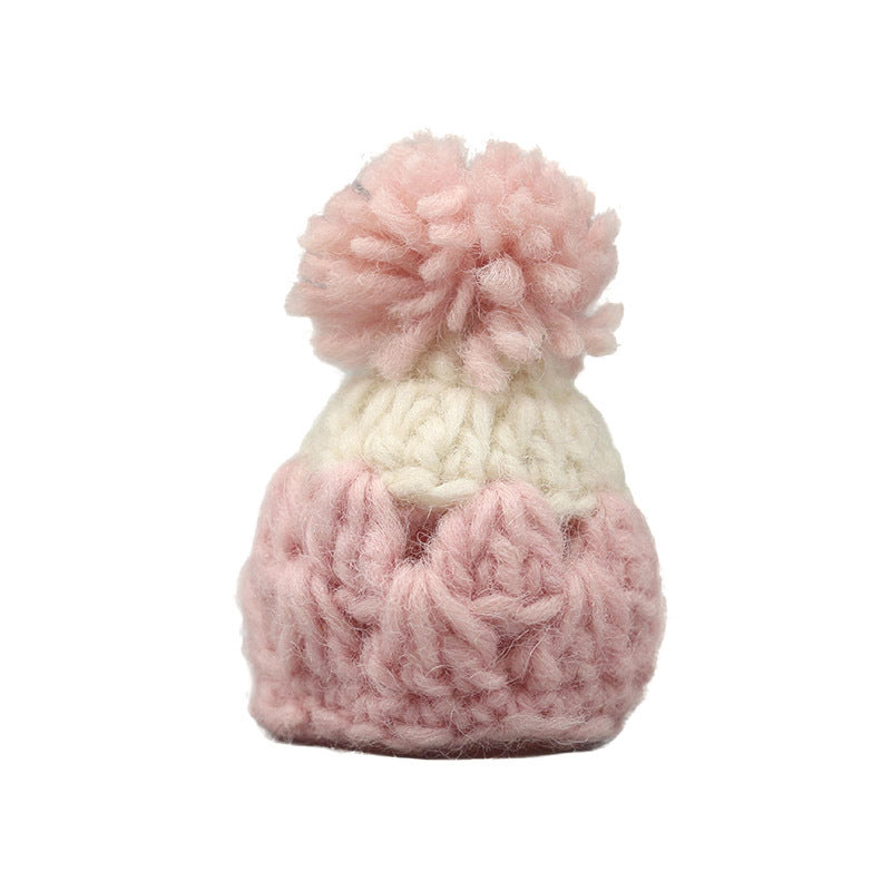 Wholesale 2pcs Cartoon Doll Woolen Hat Doll Accessories