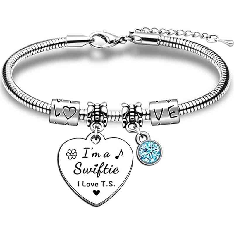 Wholesale Valentine's Day Stainless Steel Love Snake Bone Bracelet