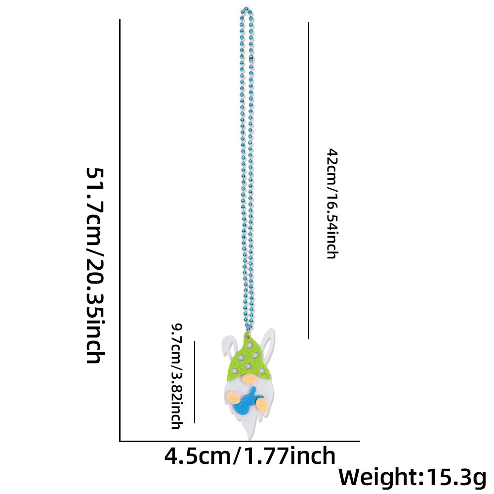 Wholesale  Easter Necklace Children' s Spring Rabbit Egg Necklaces