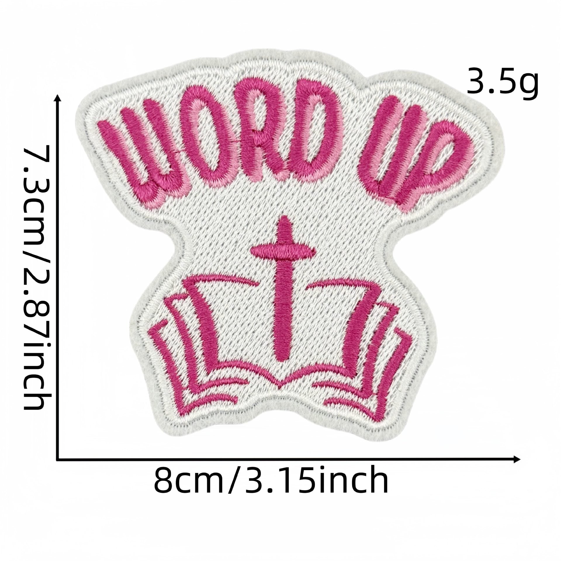 Wholesale pink Cartoon inspirational text DIY Patches
