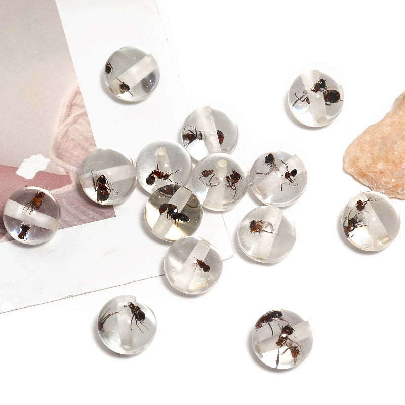 Wholesale 10pcs Highly transparent acrylic through hole beads