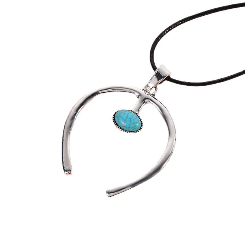 Wholesale 20pcs Vintage Turquoise Bull Head Necklace