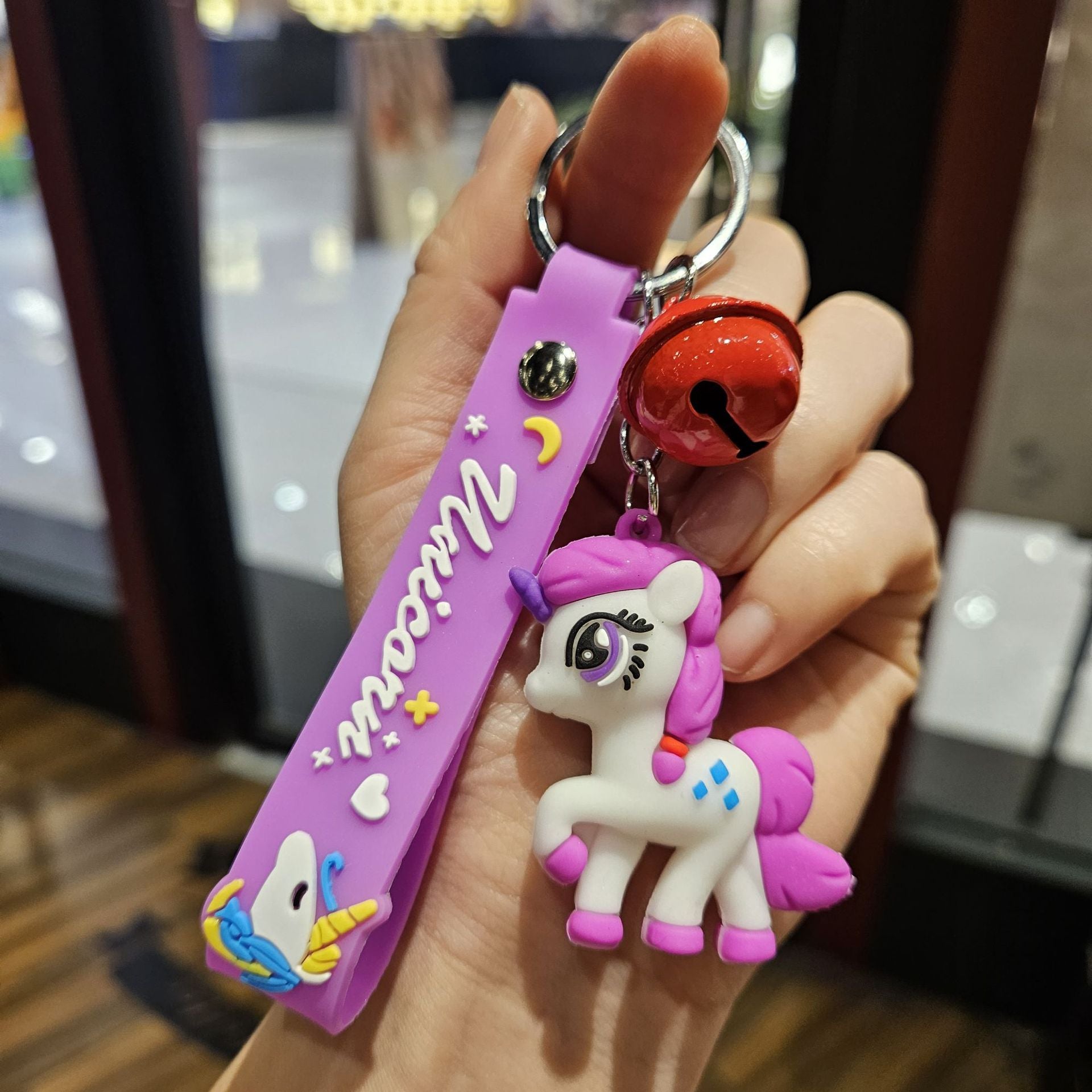 Wholesale Cartoon cute colored horsehide keychain OLY Exclusive