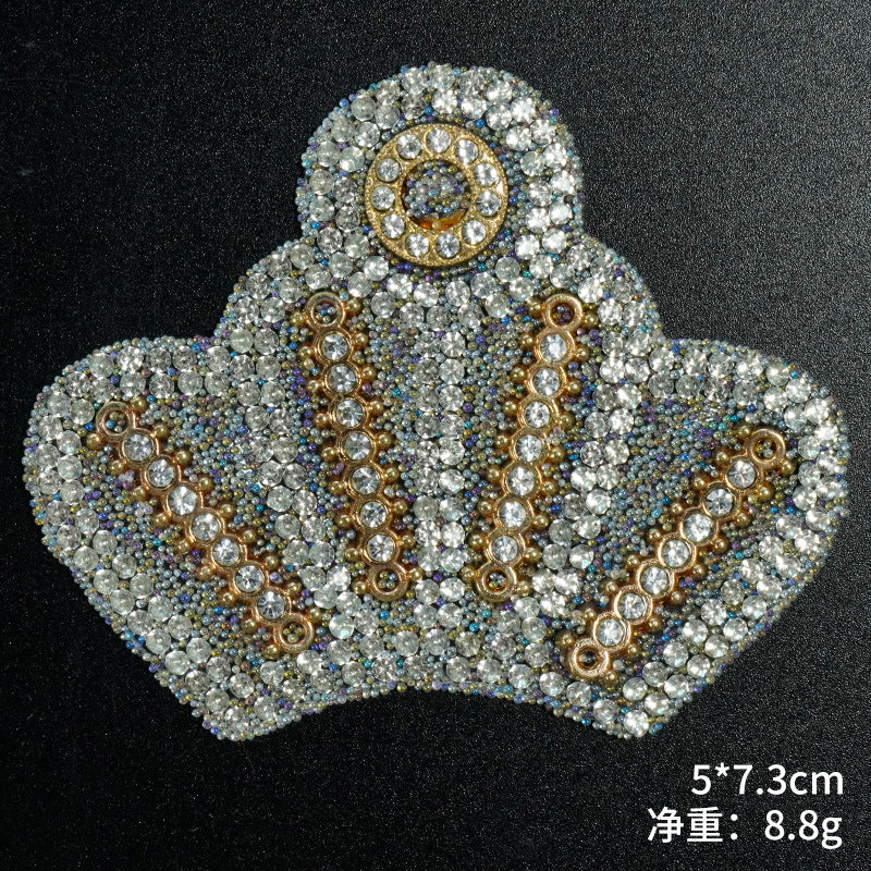 Wholesale 10pcs Multi specification rhinestone crown DIY Patches