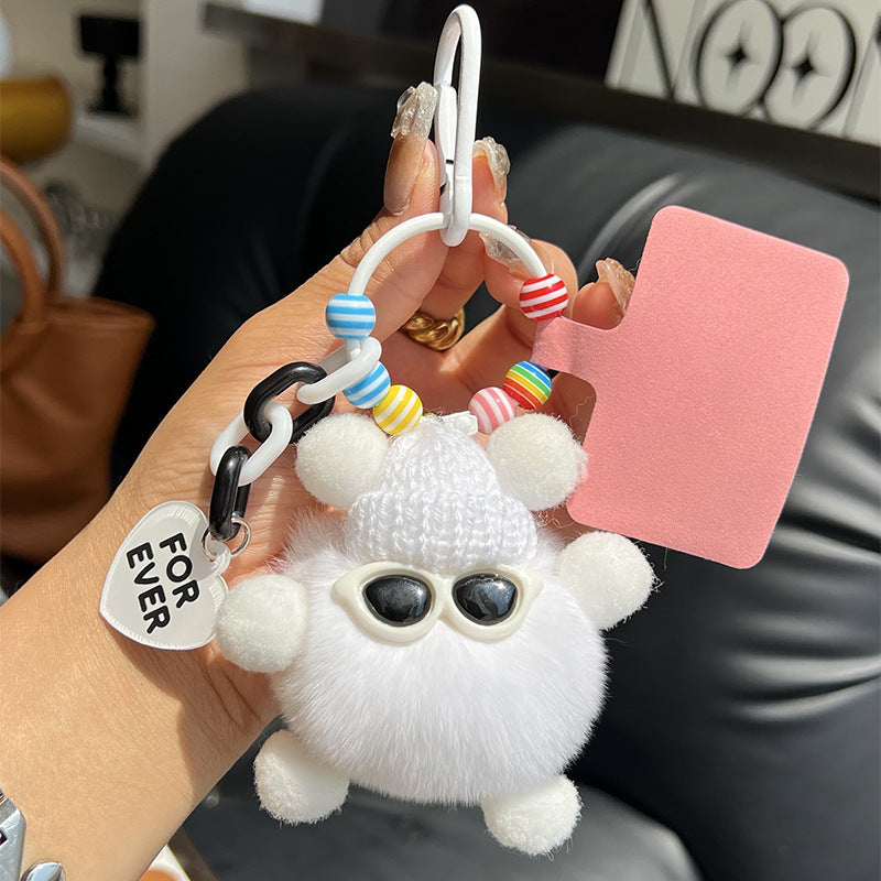 Wholesale Wholesale cute Rex rabbit fur briquettes bag pendants