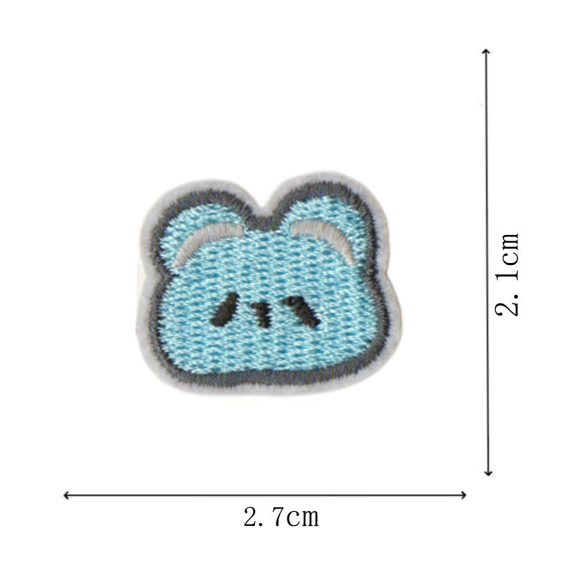 Wholesale Polyester Cotton Animal Embroidery Patches Cute Panda Dog Rabbit Designs For Kids Clothing DIY Craft Supply