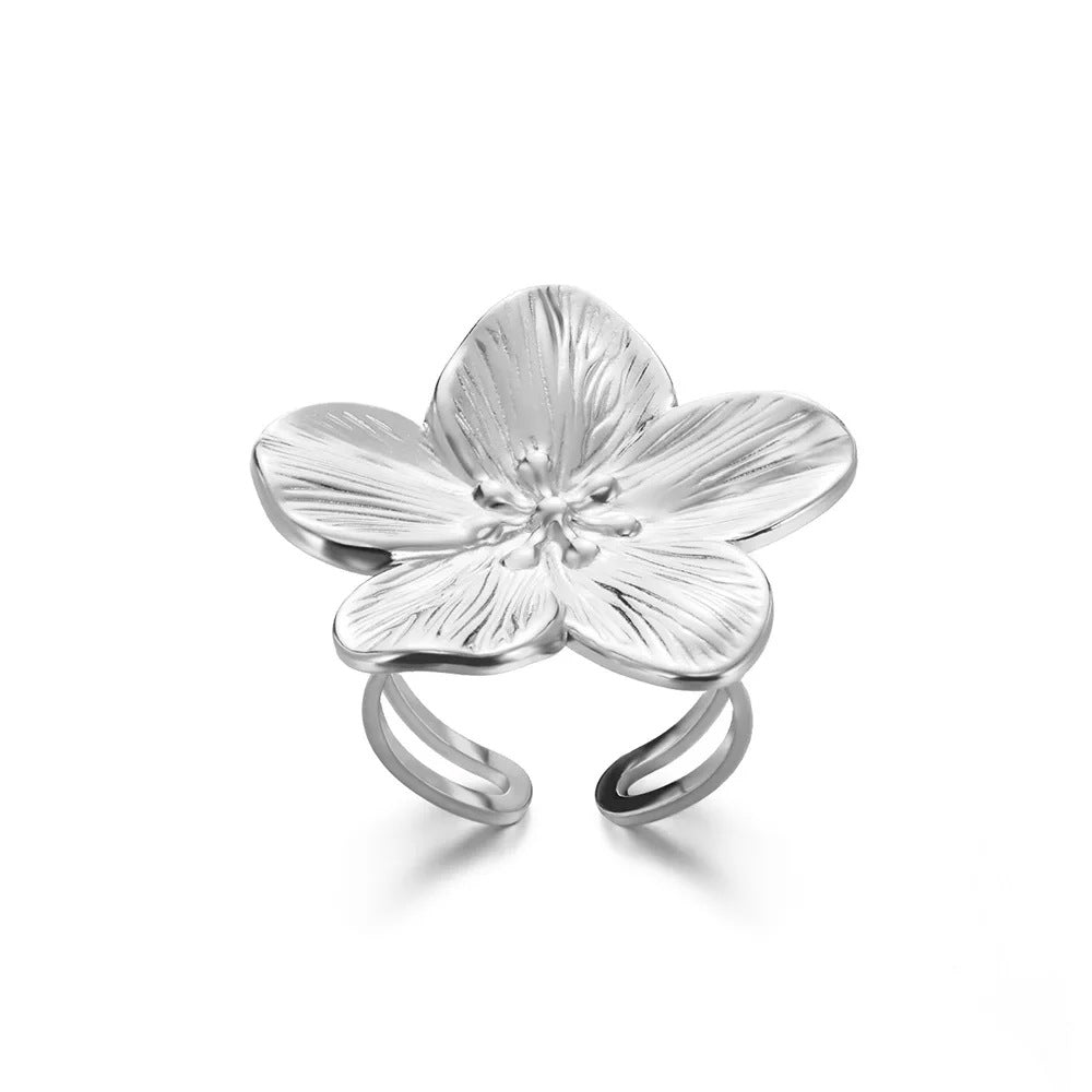 Wholesale stainless steel geometric ring niche design adjustable ring