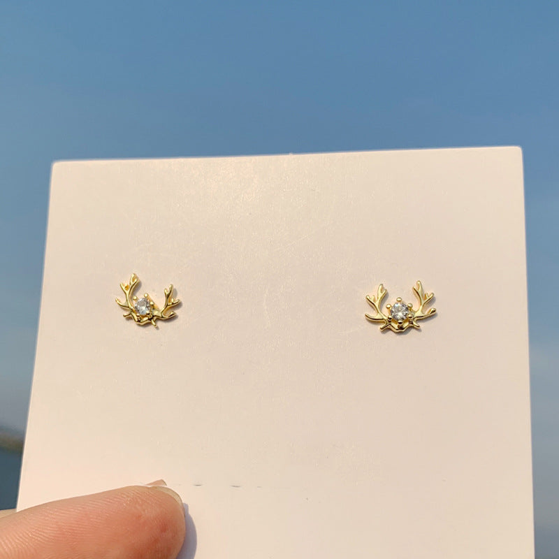 Wholesale Petite Gold Crown 925 Sterling Silver Earrings