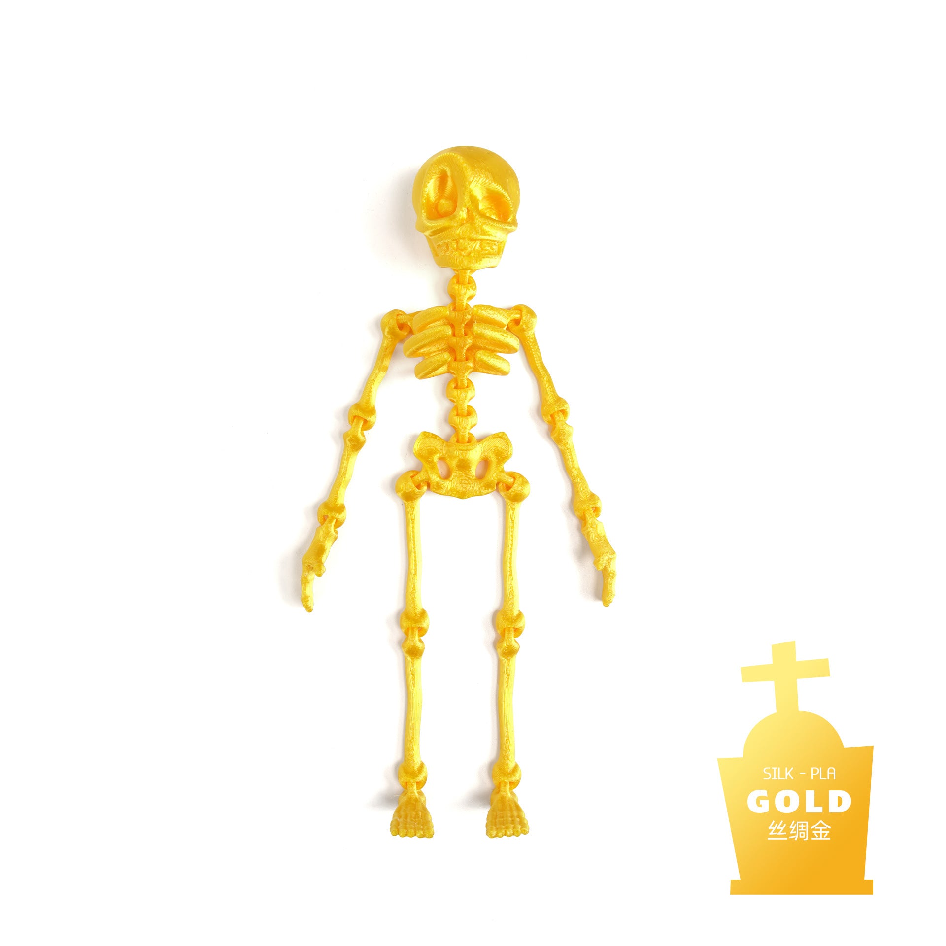 Wholesale 3d printing luminous joint movable skull little toy dancing ornaments
