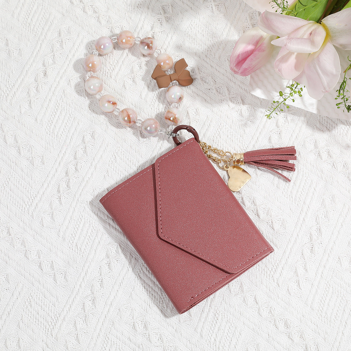 Llavero de muñeca de muñeca de bolsas de tarjeta PU al por mayor