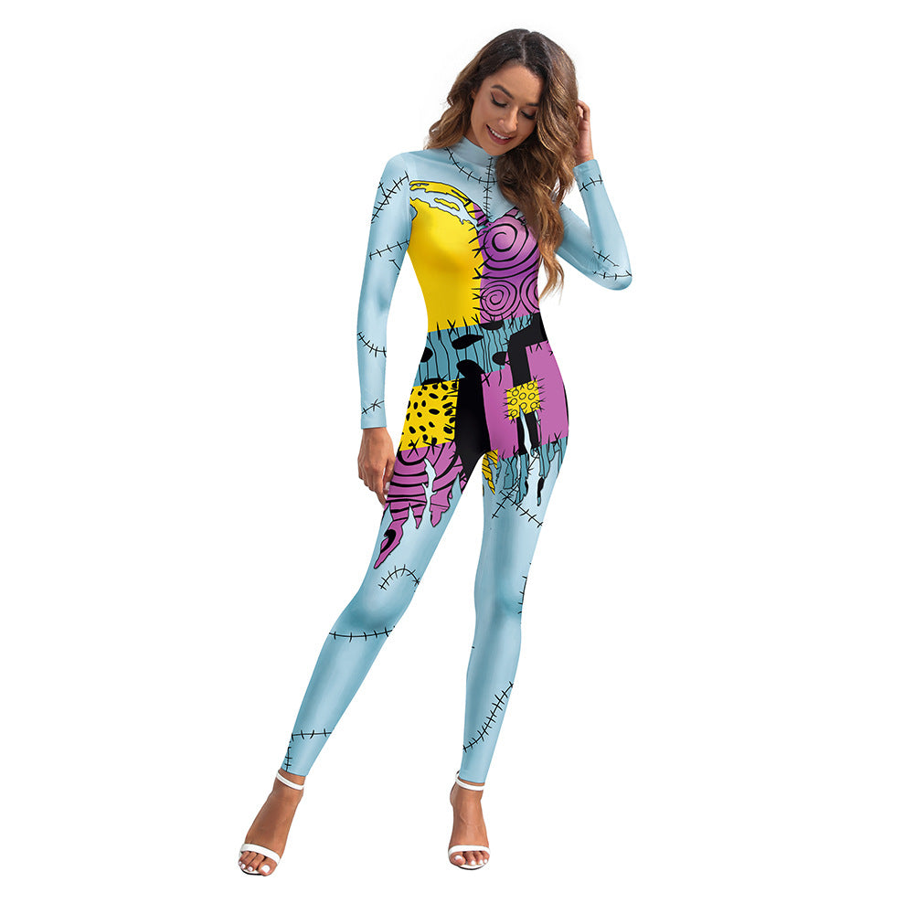 Wholesale Halloween Christmas Horror Night 3D Digital Printing Jumpsuit