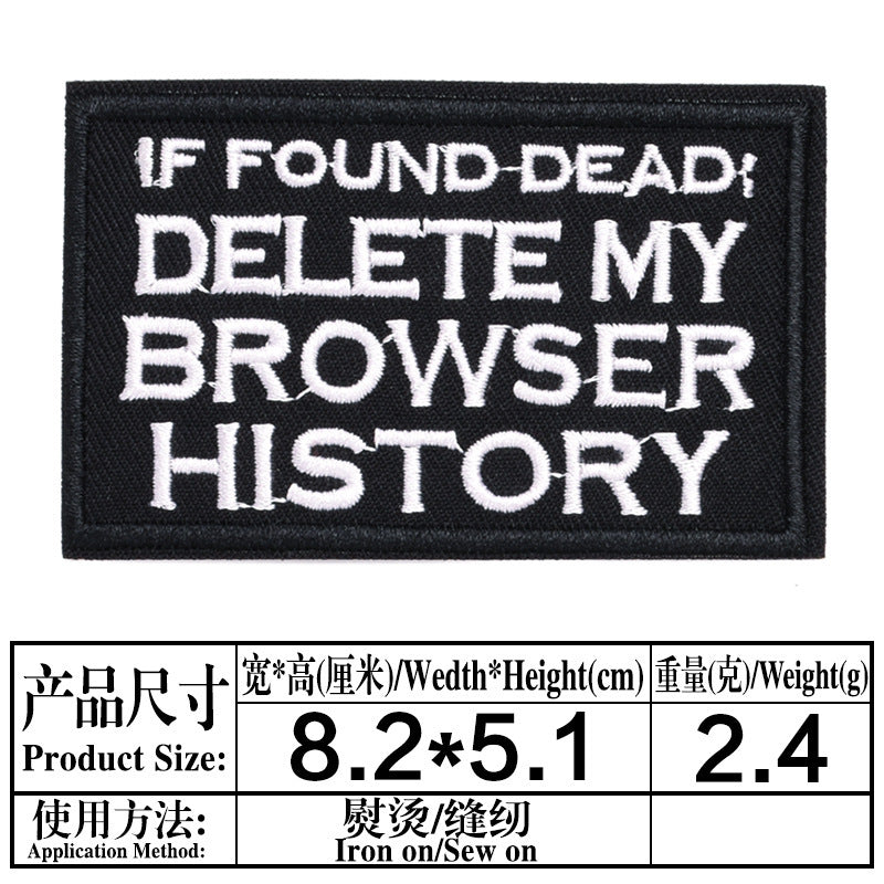 Wholesale Black White Letter Embroidery Patch Chic Decorative Cloth Badge For Jeans Party Craft Supply