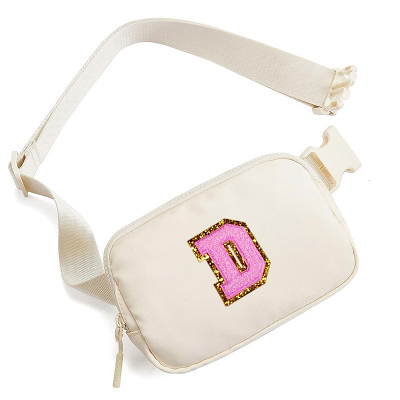 Wholesale Nylon Letter Fashion Adjustable  Strap Running Crossbody Sports Waist Shoulder Bag