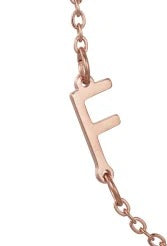 Wholesale 26 Alphabet Gold Up and Down Hole Stainless Steel Necklace