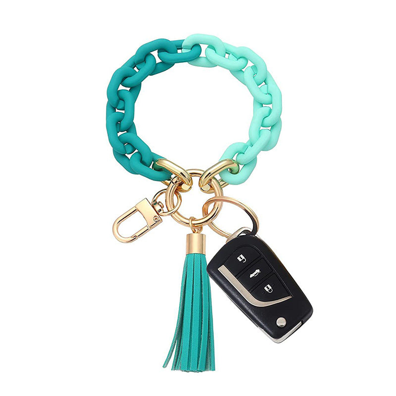 Wholesale Tassel Acrylic Bracelet Keychain