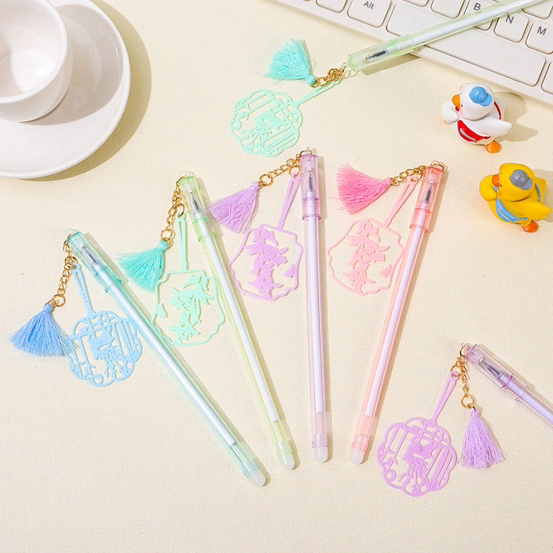 Wholesale Plastic Fan Tassel Gel Pen